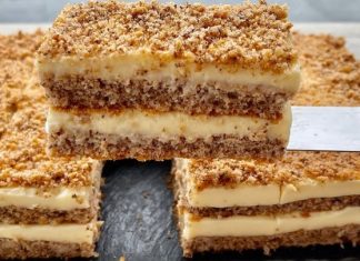 Prajitura cu nuca si crema fina – deliciul care se topeste in gura